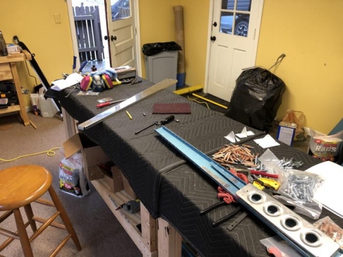 Deburring and prepping FWD VS spar for priming