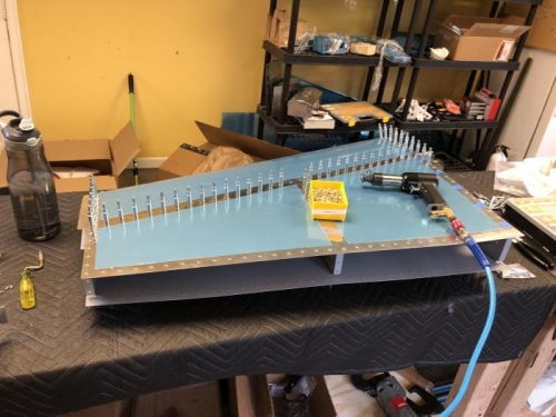 Getting ready to rivet.