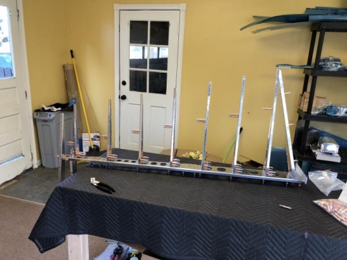 Rudder skeleton assembly mock up