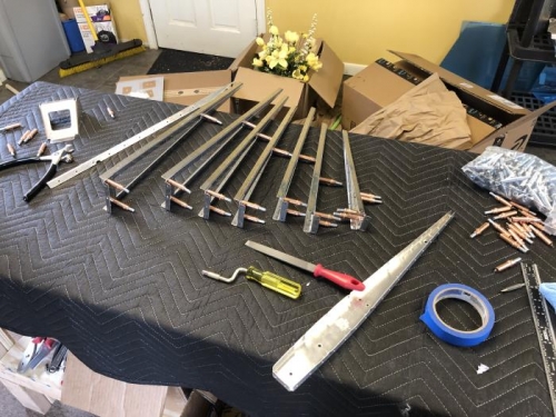 prepping parts while others dry