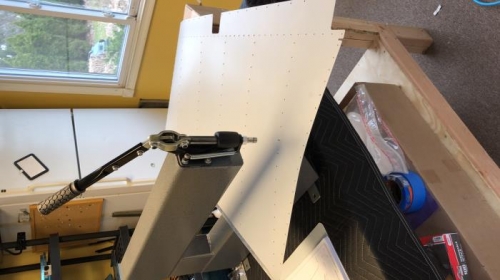 Dimpling of the rudder skin with DRDT-2