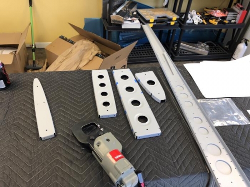 Dimpling internal VS structure with pneumatic squeezer.