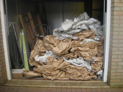 Lots more packing paper
