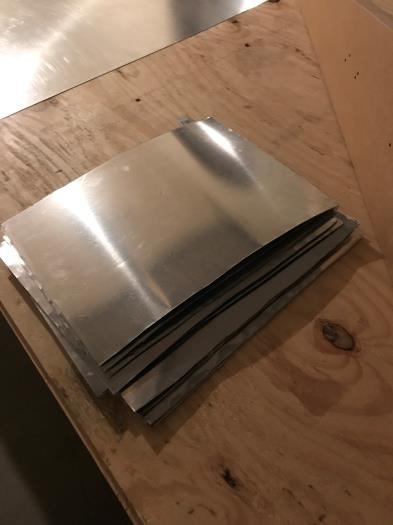 Stack of 15 cut sheets for ribs