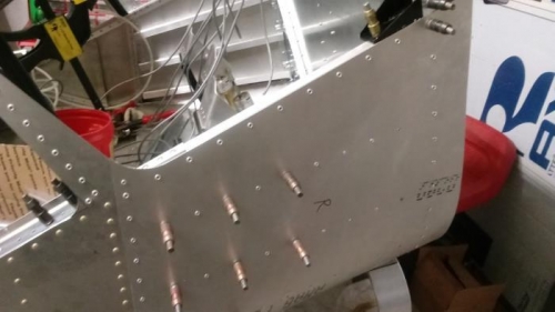 riveted firewall inplace with A5  rivets