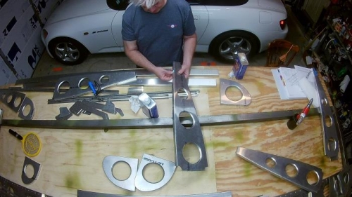 preping parts drilled flap barackets