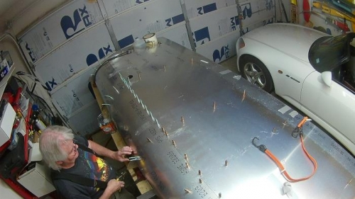 drilling Top skin to Spar