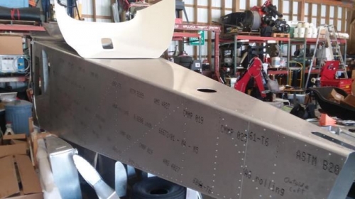 Partial assembled fuselage