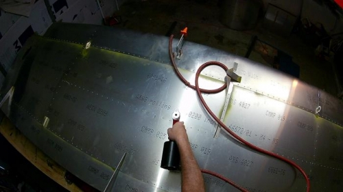 riveterd lower skin with a4 rivets