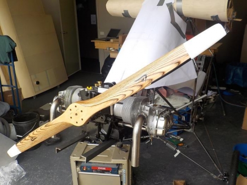 Engine rested in place