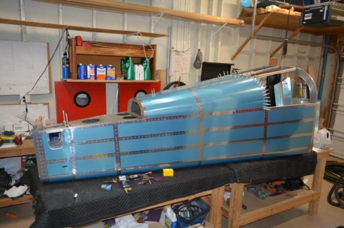 Top skin rivetted in place (23-001)