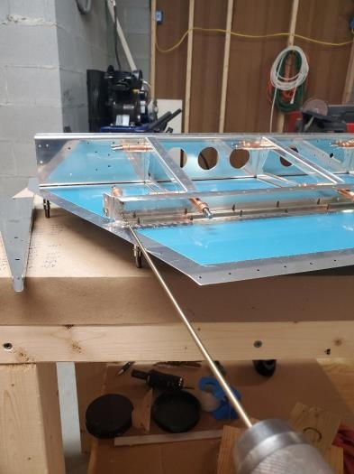 Used a long #30 bit to drill holes in gussett