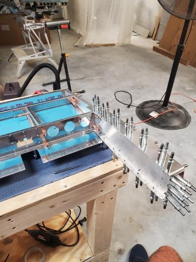 Macro view of tip rib assy and spars