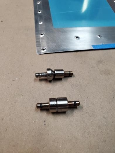 Normal die set compared to modified set