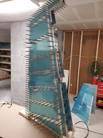 Skins clecoed to stiffners and spar