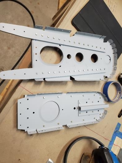 Primed and riveted aft bulkheads