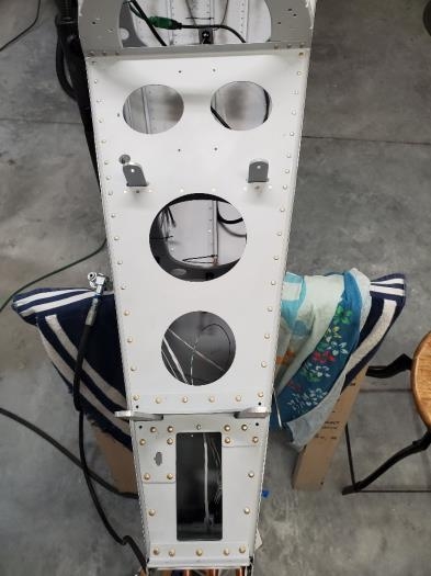 Aft deck riveting almost complete. 4 remaining which will requiring bucking