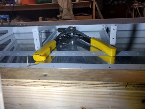 Tight space for blind rivets