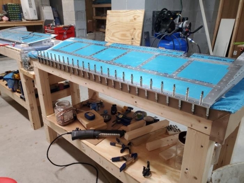 Taped trailing edge and clecoed