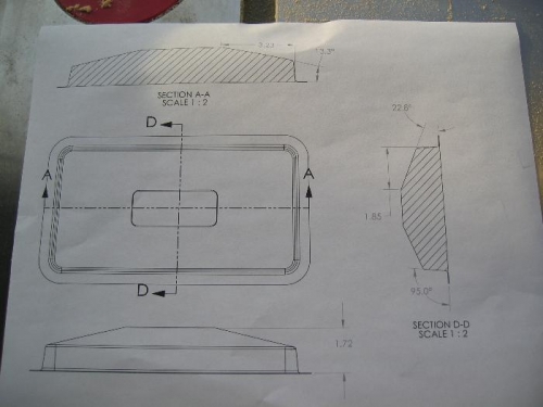 Shop Drawing Showing Angle for the saw blade