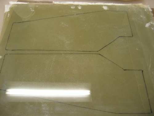 3 Ply Laminate Wing Gear Door #1 (two) Outlined On It