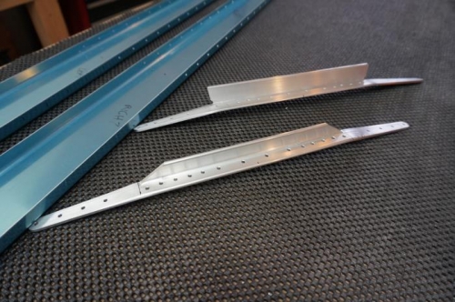 HS forward spar reinforcement angles after shaping and bending