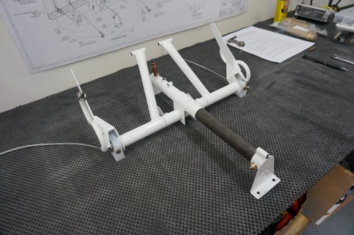 The start of the rudder pedal assembly