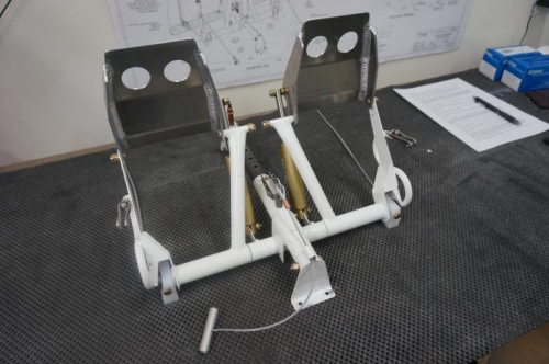 Completed rudder pedals