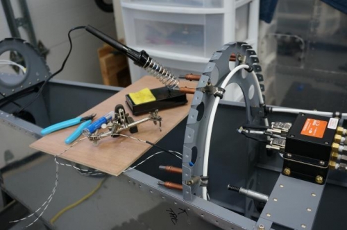 Solder splicing the OAT probe wires