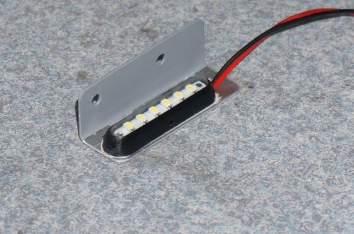 Console LED light in place on bracket