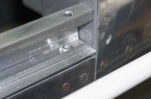 Aft end of LH rail