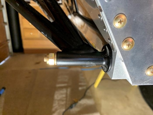 Lower mounting point needed an AN5-33A bolt for proper grip length.