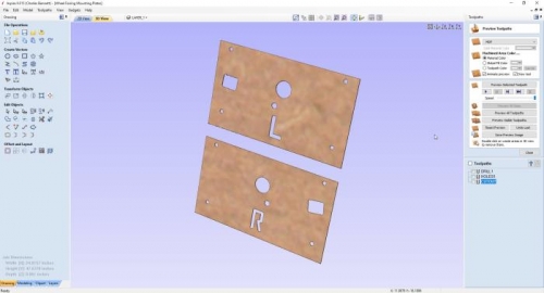 CAD/CAM simulation of plates after cutting.