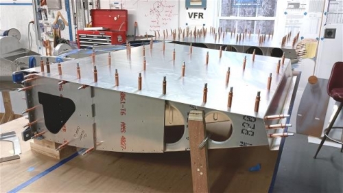 Bottom right skin rough install complete