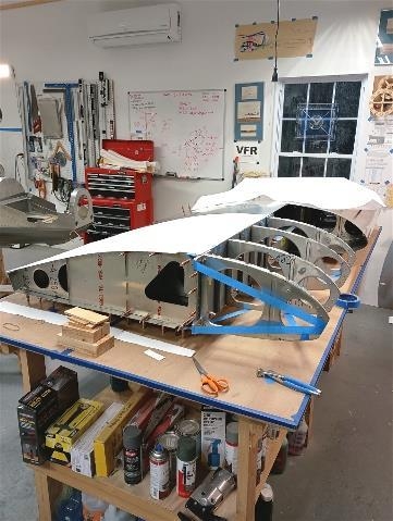 Marking the skins for cutting