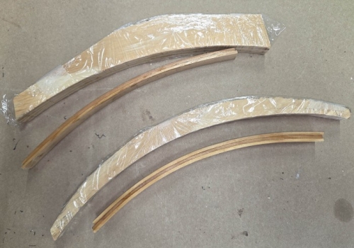 Final shape after laminating back in the forming jig
