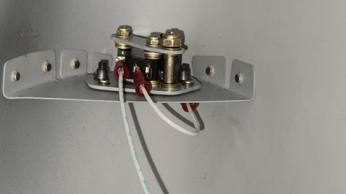 Wires installed on the stall warning assembly