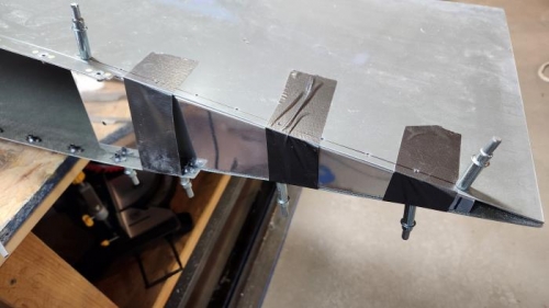Aligned, and then drilled for the trailing edge rib