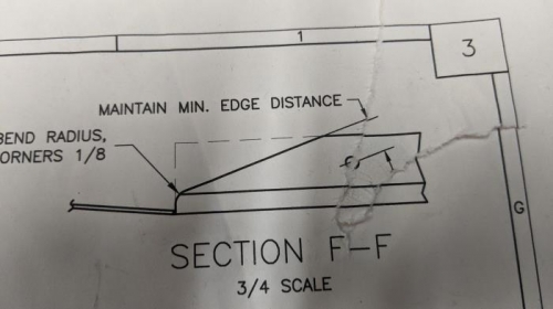 How do you maintain edge distance without a hole there?