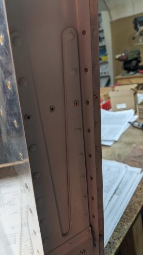 A view of the rivets in the spar assembly