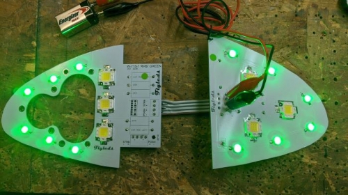 Position lights with 9v battery.