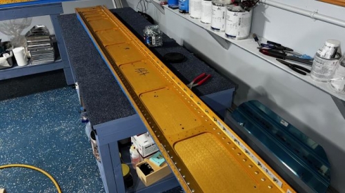 completed right spar nutplates