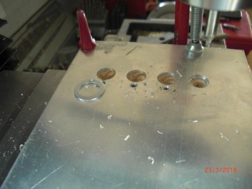 test drilling holes for switches