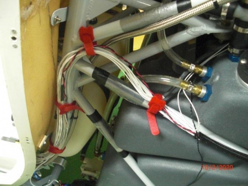 routing wires from engine sensors