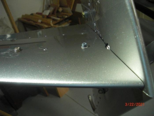 Hex bolt installed to lock tail fin to spar