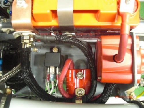 starter relay and aux. connector installed