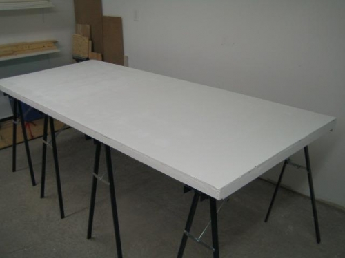 Work surface from shipping crate