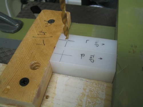 Drilling the replacement flap blocks