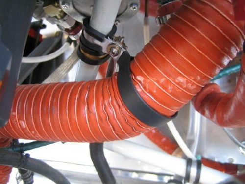 Heat box SCAT tube secured