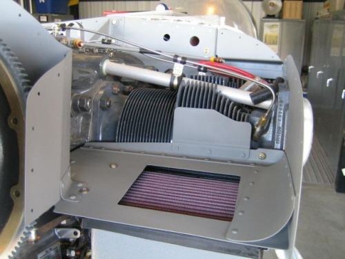 Left inlet ramp and air filter